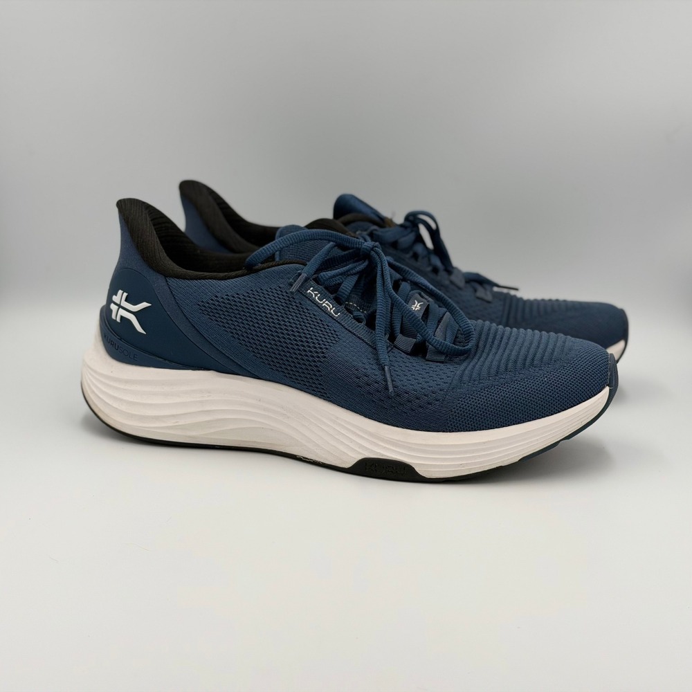 KURU Atom Shoes Mens 10.5 Navy Blue Walking Comfort Sneakers Athletic